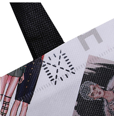 Preto e branco reciclável não tecido da impressão do saco de Eco PP