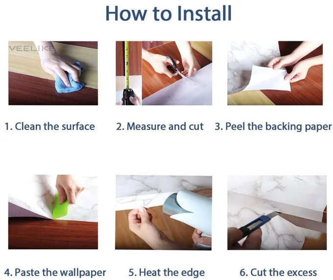 Etiquetas removíveis 3 da decoração da prova da parede da cozinha da prova de óleo da água do tamanho de DIY